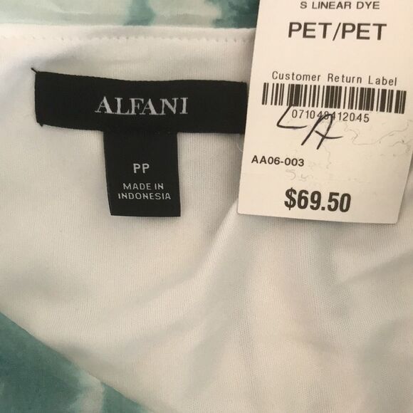 Alfani Petite Printed Wing-Sleeve Top Size PP - Picture 4 of 5